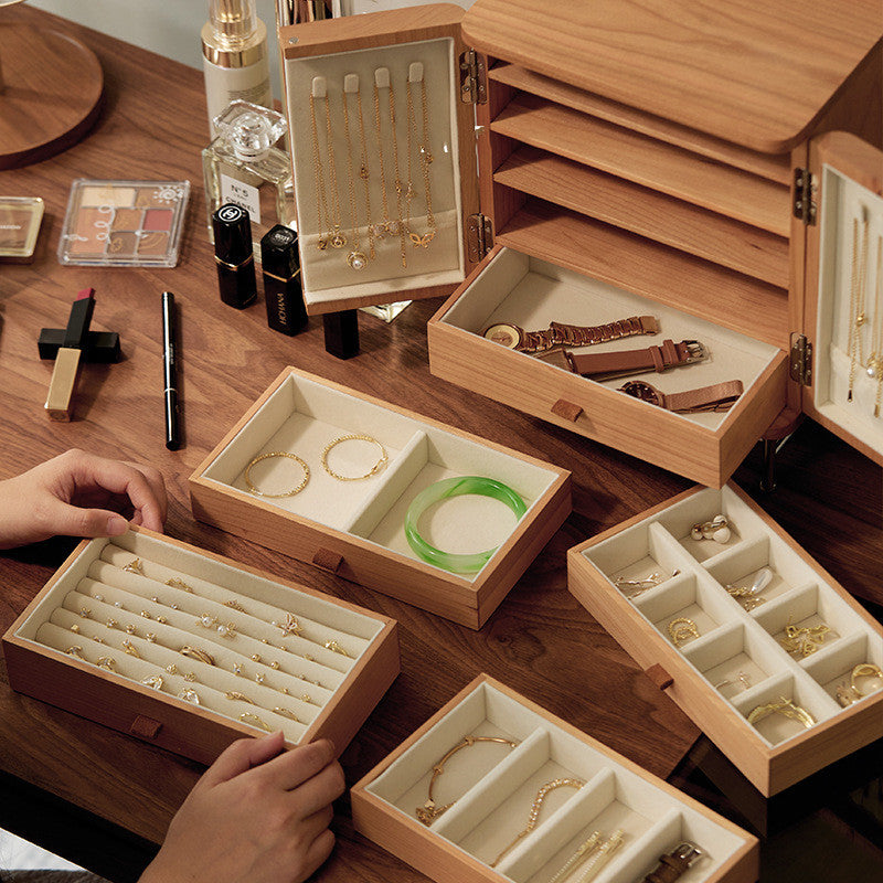 Cherry Wood Jewelry Storage Box