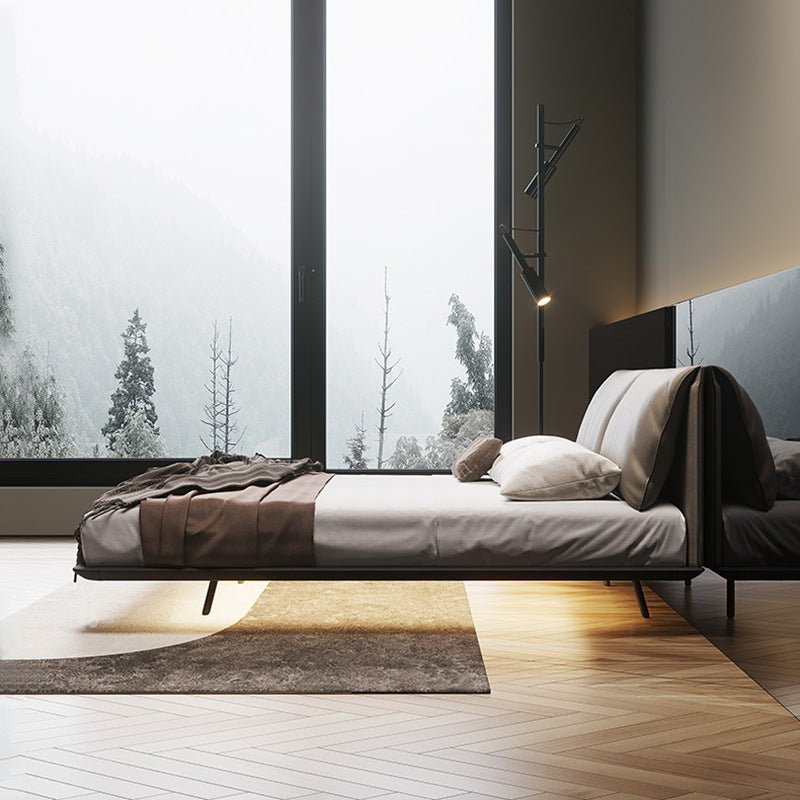 Leather Suspension Bed